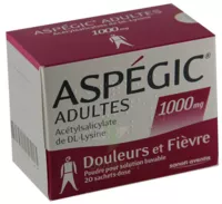 Aspegic Adultes 1000 Mg, Poudre Pour Solution Buvable En Sachet-dose 15 à Plaisir