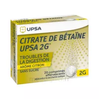 Citrate De Betaïne Upsa 2 G Comprimés Effervescents Sans Sucre Citron 2t/10 à Plaisir